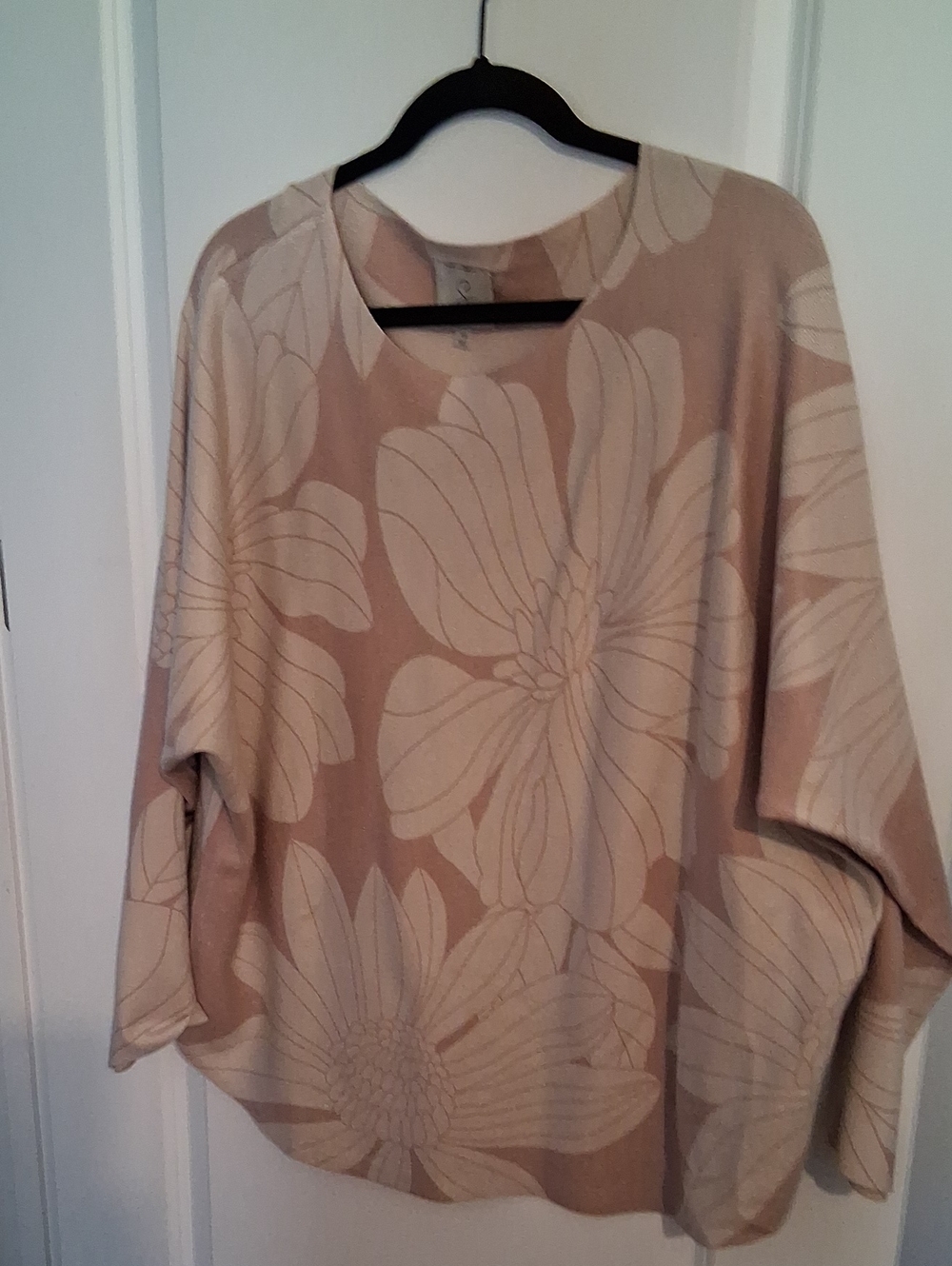Sioni Beige Tunic with Cream Floral Print